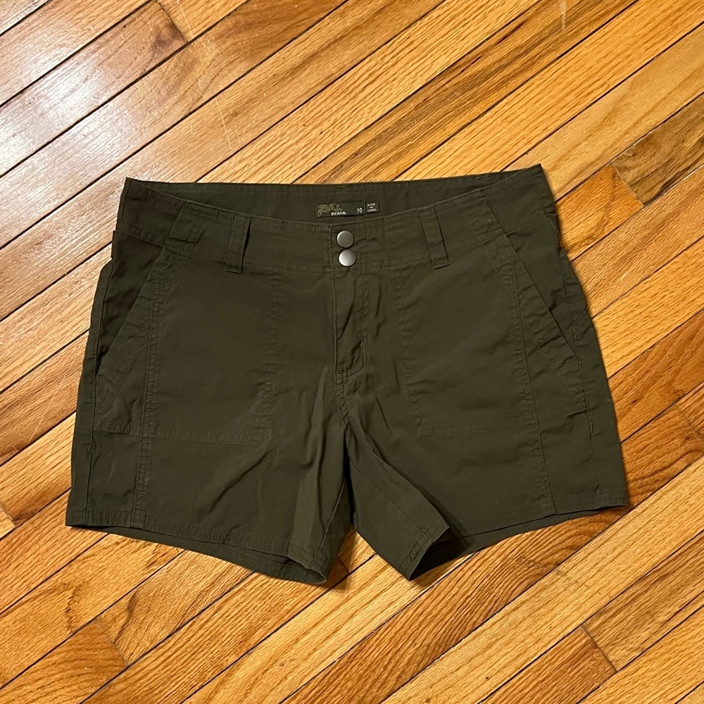prAna dark green hiking shorts
